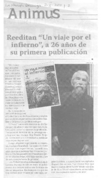 Reeditan "Un viaje por el infierno", a 26 años de su primera publicación  [artículo].