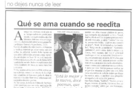 Qué se ama cuando se reedita  [artículo] José Ignacio Silva A.