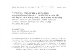 Maravillas, monstruos y portentos  [artículo] Andrés Prieto.