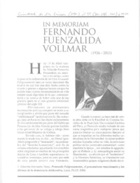 In memoriam Fernando Fuenzalida Vollmar  [artículo] EduardoHernando Nieto.