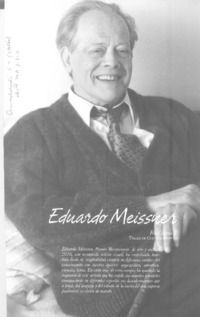 Eduardo Meissner (entrevista)  [artículo] Fidel Torres P.