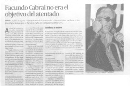 Facundo Cabral no era el objetivo del atentado  [artículo]