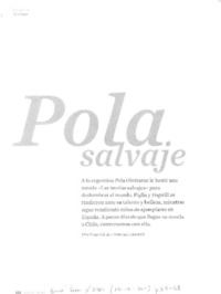 Pola salvaje (entrevista)  [artículo] Diego Zùñiga.