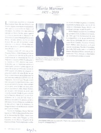 María Martner 1921-2010  [artículo].