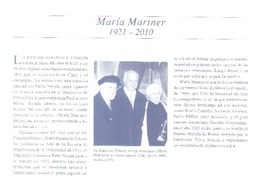 María Martner 1921-2010  [artículo].