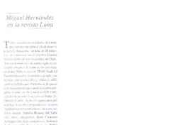Miguel Hernández en la revista Luna  [artículo] Miguel Robertson.