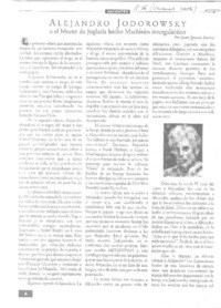 Alejandro Jodorowsky o el Mester de Juglaría hecho Machitún intergaláctico  [artículo] Juan Ignacio Iturra.