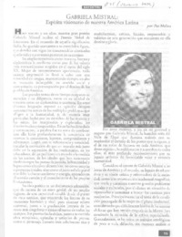 Espíritu visionario de nuestra América Latina  [artículo] Paz Molina.