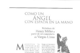 Como un ángel con espada en la mano  [artículo] Jorge Felipe Labbé.