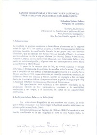 Rasgos modernistas y feministas en la novela Tierra virgen de Inés Echeverría Bello (Iris)  [artículo] Sebastián Salinas Salinas.