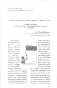 Nudos feministas  [artículo] Rosana Rodríguez.