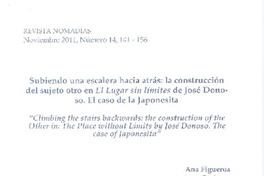 Subiendo una escalera hacia atrás  [artículo] Ana Figueroa.