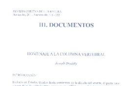 Homenaje a la columna vertebral  [artículo] Joseph Brodsky.