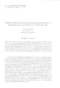 La ficcionalización de la historia en La guerra del fin del mundo  [artículo] Horst Nitschack.