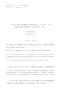 El imaginario perruno en La ciudad y los perros de Mario Vargas Llosa  [artículo] Cristián Montes.