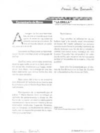 La orilla  [artículo] Sergio Bueno.