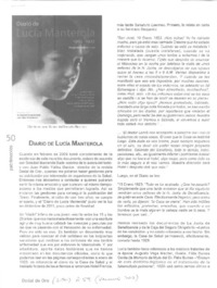 Diario de Lucía Manterola  [artículo] Juan Pablo Yáñez Barrios.