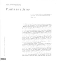 Puesta en abismo  [artículo] Reina María Rodríguez.