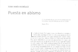 Puesta en abismo  [artículo] Reina María Rodríguez.