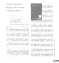 El ejército iluminado de Ignacio Matus  [artículo] Sandra Valmaña Lastres.