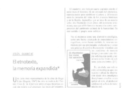 El etnotexto, la memoria expandida  [artículo] Jesún Guanche.