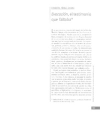 Evocación, el testimonio que faltaba  [artículo] Ernesto Pérez Chang.