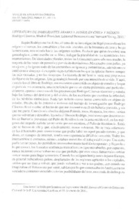 Literatura de inmigrantes árabes y judíos en Chile y México  [artículo] Betina Keizman.