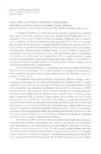 Chile mira a sus poetas  [artículo] Ma. Ángeles Pérez López.