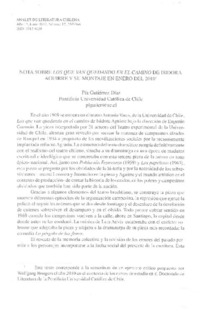 Nota sobre Los que van quedando en el camino de Isidora Aguirre y su montaje en enero del 2010  [artículo] Pía Gutiérrez Díaz.
