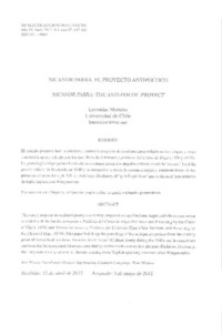 Nicanor Parra, el proyecto antipoético  [artículo] Leonidas Morales.