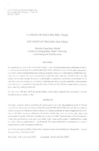 La prosa de rosamel del Valle  [artículo] Hernán Castellano Girón.