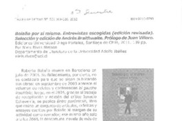 Bolaño por sí mismo  [artículo] Niels Rivas Nielsen.