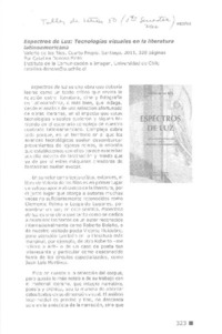 Espectros de luz  [artículo] Catalina Donoso Pinto.