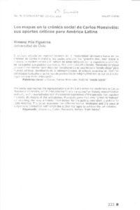 Los mapas en la crónica social de Carlos Monsiváis  [artículo] Ximena Póo Figueroa.