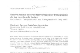 Oscuro bosque oscuro  [artículo] María del Carmen Castañeda Hernández.