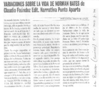 Variacions sobre la vida de Norman Bates  [artículo] Marcelo Beltrand Opazo.