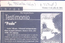 "Paula"  [artículo] Susana Bravo