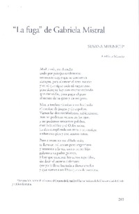 "La fuga" de Gabriela Mistral  [artículo] Susana Mulnich