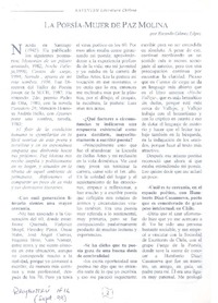 La poesía-mujer de Paz Molina  [artículo] Ricardo Gómez López
