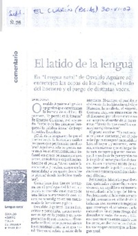 El latido de la lengua  [artículo] Sara Cohen.