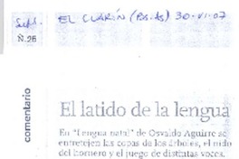 El latido de la lengua  [artículo] Sara Cohen.