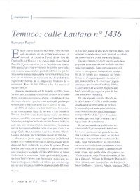 Temuco: calle Lautaro no. 1436  [artículo] Bernardo Reyes.