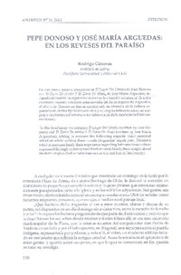 Pepe Donoso y José María Arguedas: en los reveses del paraíso  [artículo] Rodrigo Cánovas.