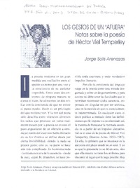 Los gestos de un "afuera" : notas sobre la poesía de Héctor Viel Temperley. [artículo]