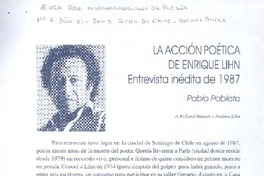 La acción poética de Enrique Lihn  [artículo] Pablo Poblete.