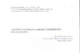 Amantes y enemigos, parodia y esperpento en una pasión  [artículo] Haydée Ahumada Peña.