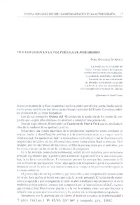 Yo y los otros en la voz poética de José Hierro  [artículo] Nora González Gandiaga.
