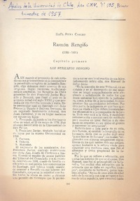 Ramón Rengifo  [artículo] Raúl Silva Castro.