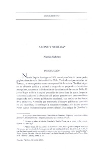 Alone y Neruda  [artículo] Nicolás Salerno.