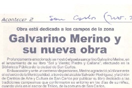 Galvarino Merino y su nueva obra obra está dedicada a los campos de la zona [artículo] :